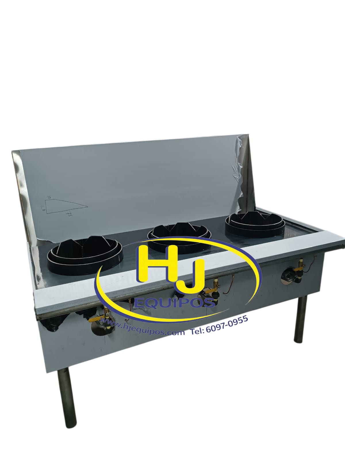 Cocina china de 3 fuegos