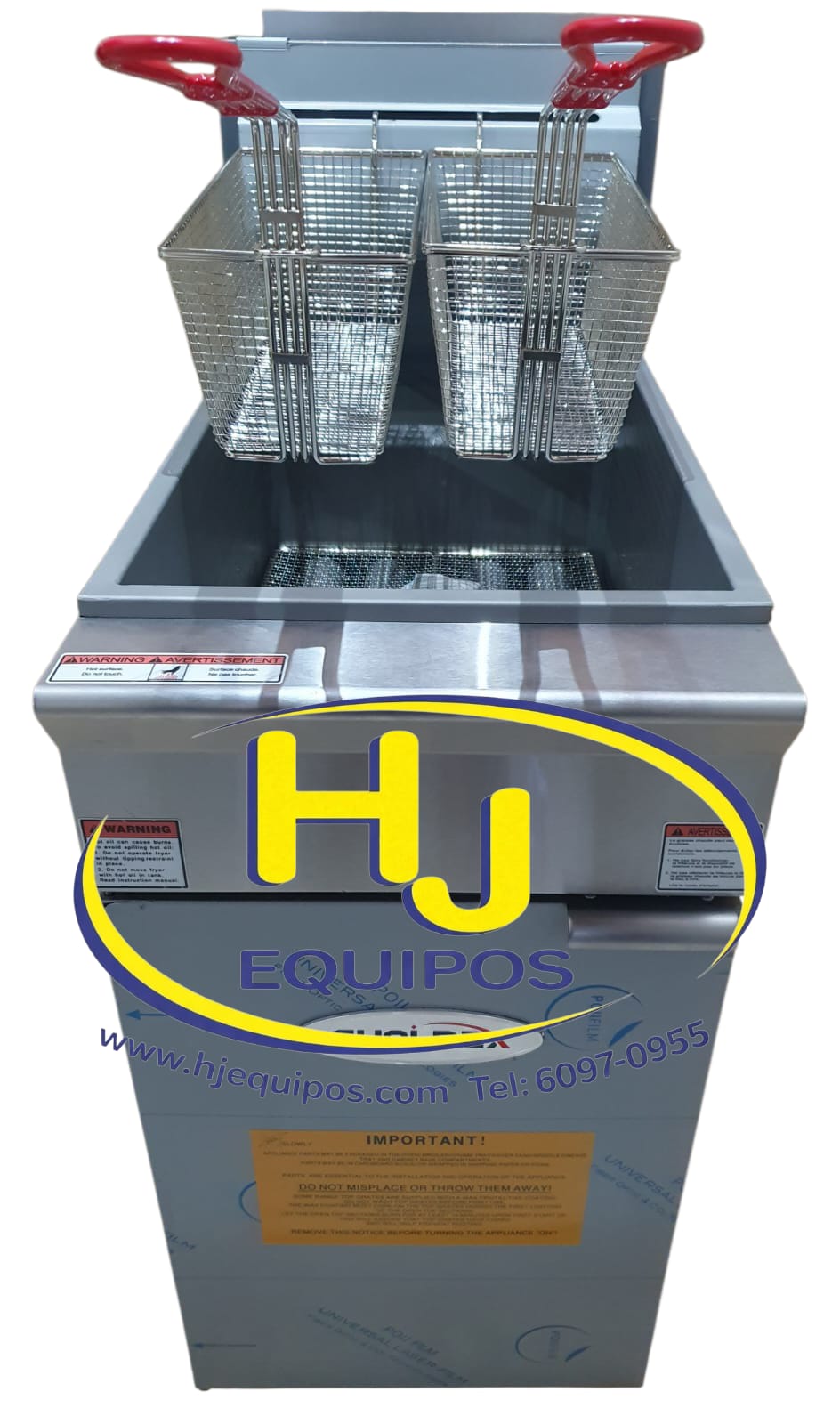 Freidor industrial de 4 y 5 quemadores